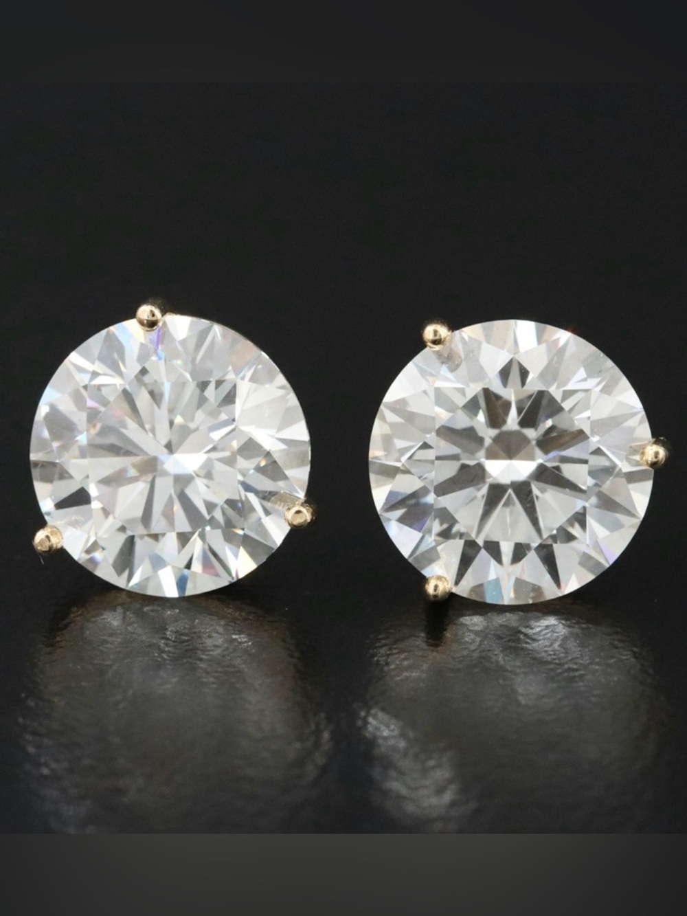 18K 10CTW Lab Diamond Earrings